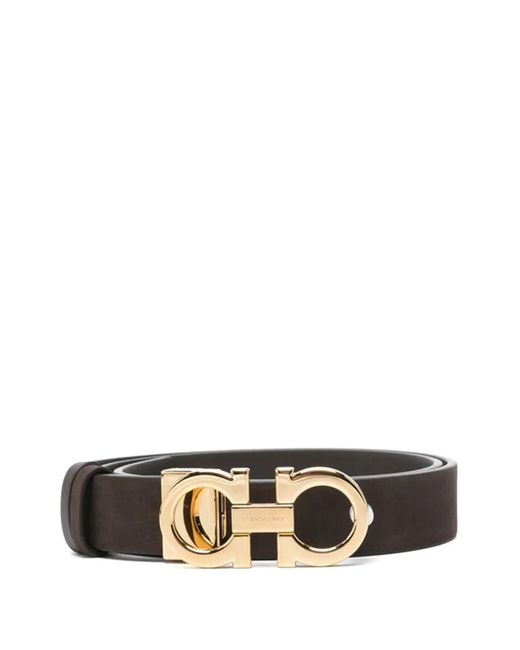 Ferragamo White Adjustable Gancini Belt