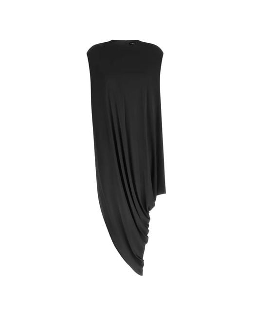 Tom Ford Black Impossible Asymmetric Draped Top