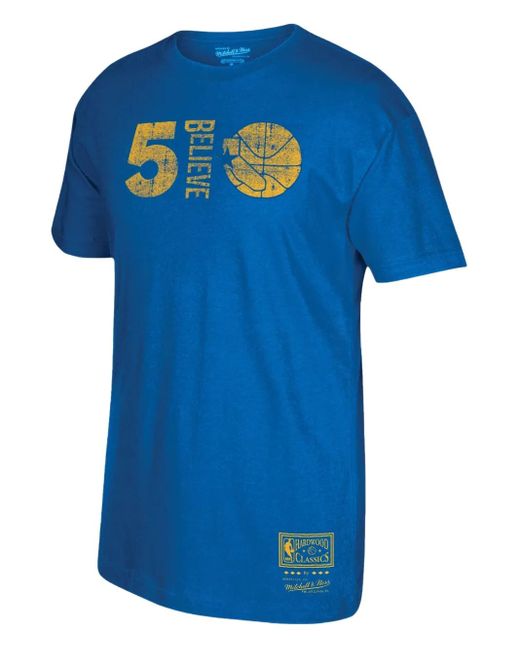 T-Shirt 'Nba Golden State Warriors' Mitchell & Ness pour homme en coloris Blue