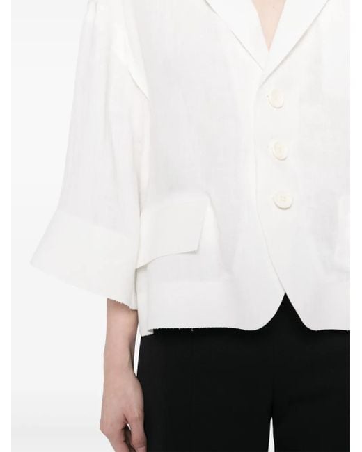 Undercover White Single-Breasted Blazer