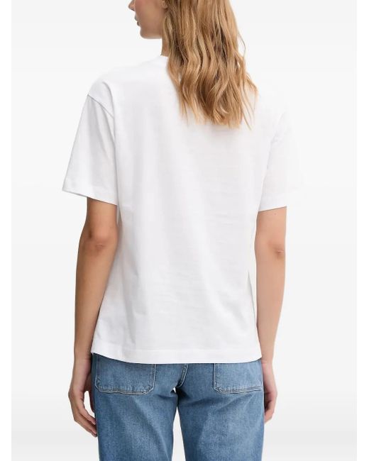 Joop! Blue Tomma Sequin-Embellished Logo Top