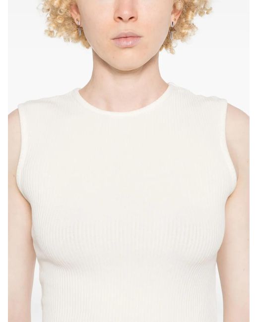 Agolde White Binx Tank Top