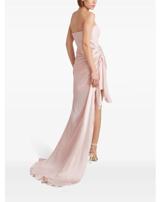 Cinq À Sept Pink Rania Draped Gown