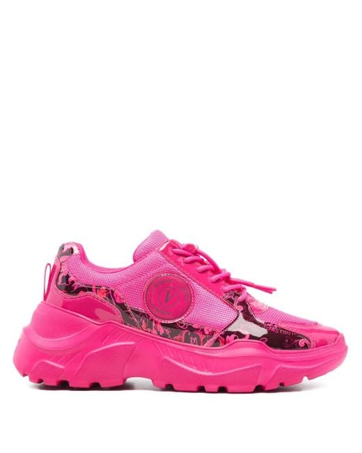 Versace Jeans Couture Pink Baskets À Patch Logo