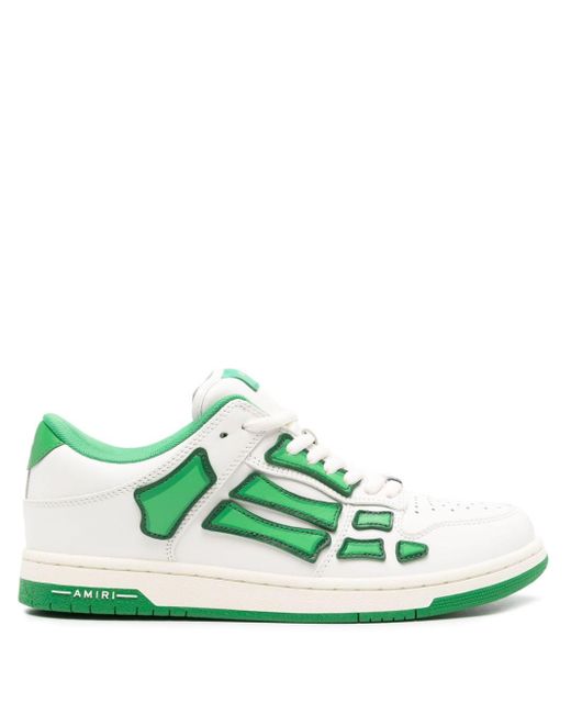 メンズ Amiri ホワイト&ーン Skel Top Low スニーカー Green