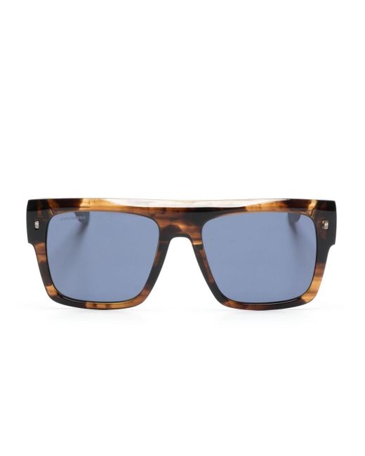 DSquared² Blue Rectangle-frame Sunglasses for men