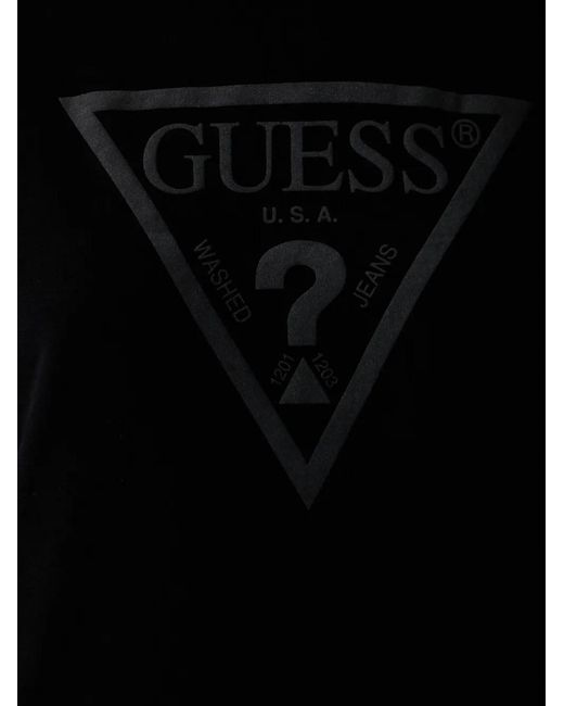 Guess Black Logo-Print Sweater