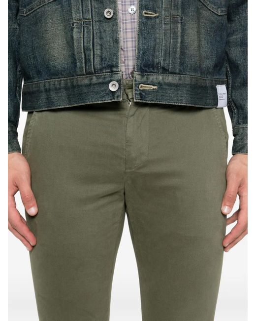 Dondup Green Cotton Trousers for men