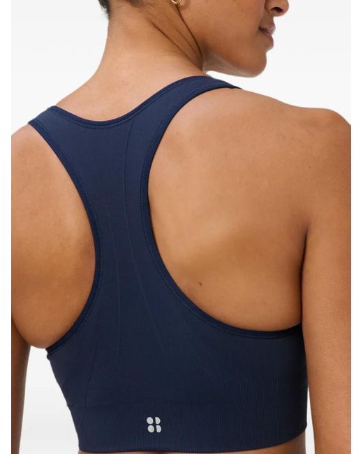 Sweaty Betty Blue Stamina Racerback Sports Bra
