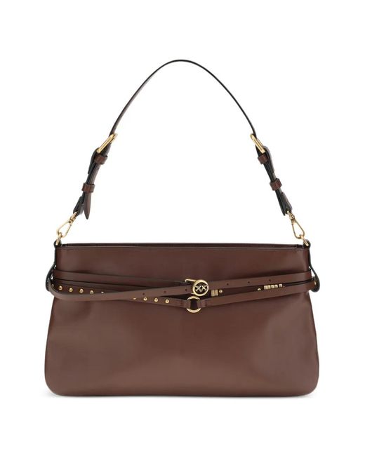 Pinko Brown Medium Belt Shoulder Bag