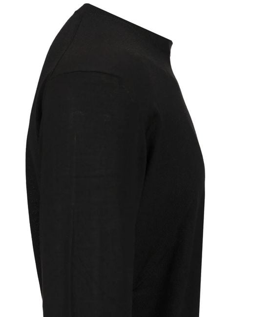 FILIPPO DE LAURENTIIS Black Crew-Neck Long-Sleeve Sweater for men