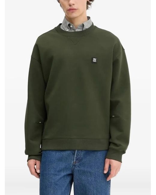 HUGO Sweatshirt mit Reißverschlussdetail in Green für Herren