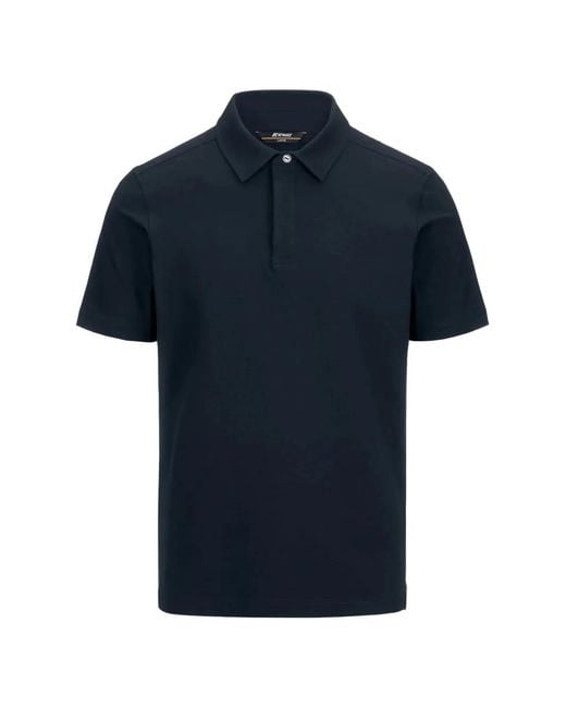 K-Way Blue Vincelle Short-Sleeve Polo Shirt for men