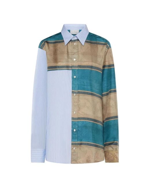Pierre Louis Mascia Blue Alomhi Striped Shirt