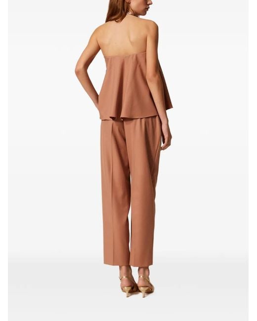 Twinset White Pleated Trousers