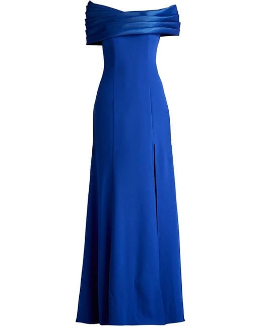 Robe Longue À Épaules Dénudées Tadashi Shoji en coloris Blue