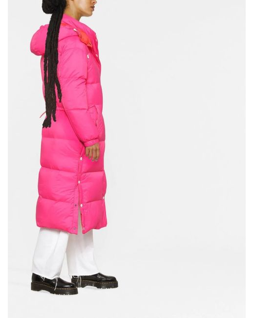 Yves Salomon Pink Hooded Padded Coat