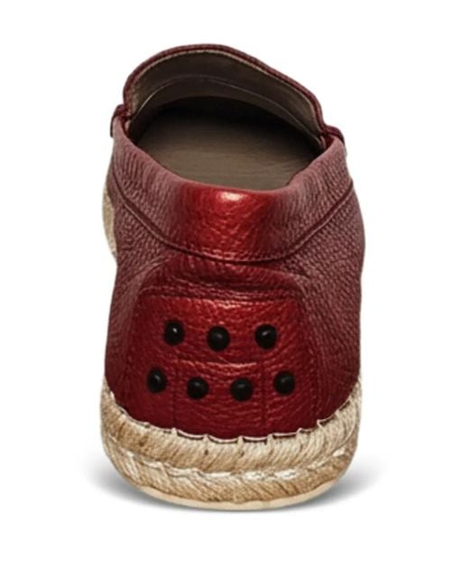 Tod's Red Espadrille Loafers for men