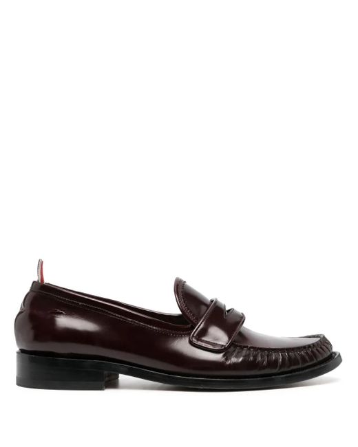 Mocasines penny con diseño plisado Thom Browne de hombre de color Brown