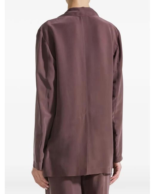 Seventy Purple Single-Breasted Notched-Lapels Blazer