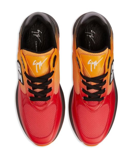 Giuseppe Zanotti Orange New Gz Runner Panelled Sneakers for men
