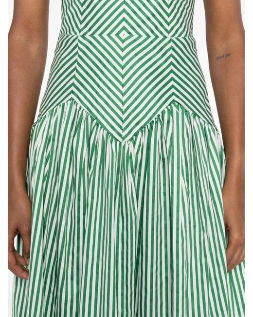 Farm Rio Green Cotton Midi Dress