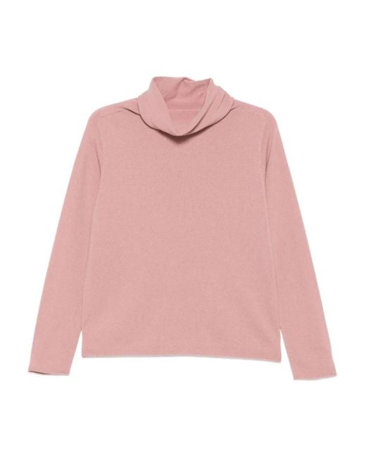 Le Tricot Perugia Pink Turtleneck Sweater