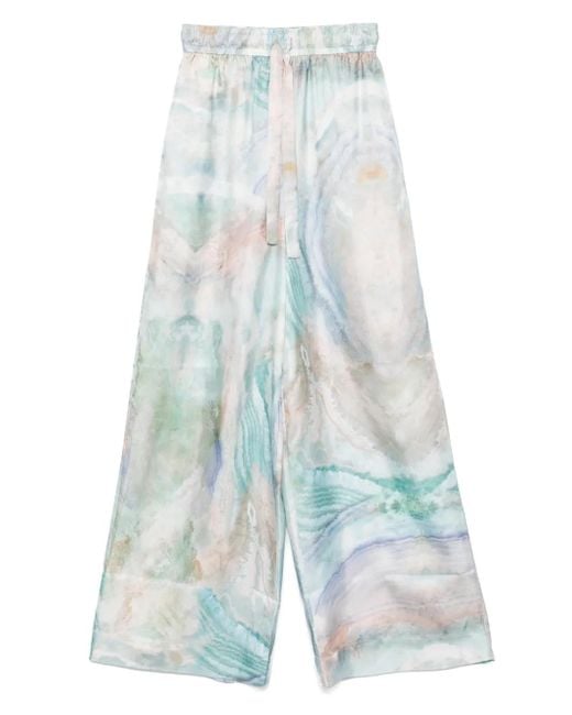 Pantaloni The Illuminate A Gamba Ampia di Zimmermann in Blue