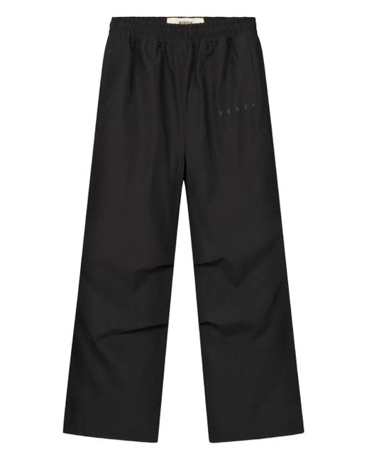 ROUGH Black Elasticated-Waistband Trousers