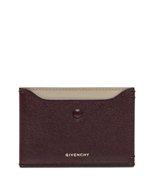 Givenchy Purple Button Cardholder