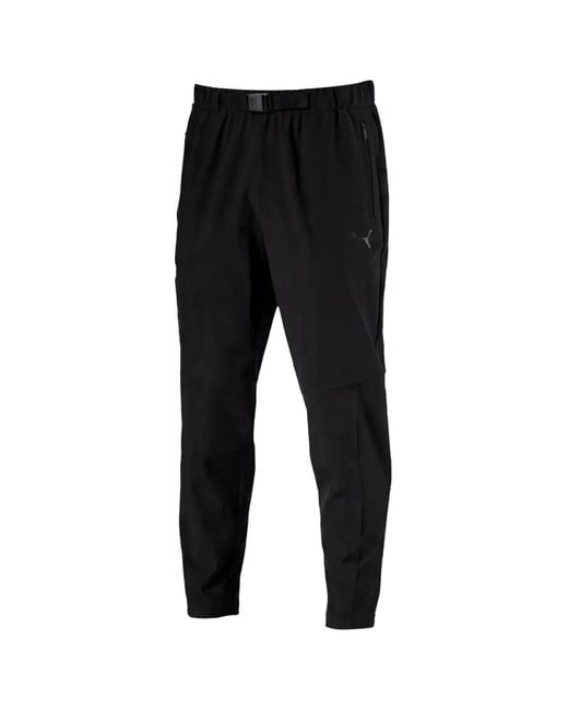 PUMA Black Ferrari Logo-Detail Track Pants for men