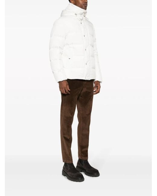 Moorer White Layered Padded Jacket for men