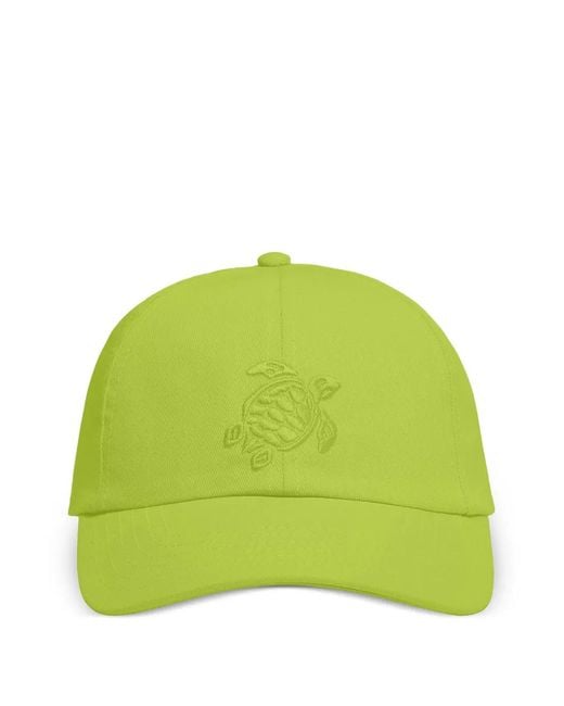 Vilebrequin Green Turtle-Embroidered Baseball Cap