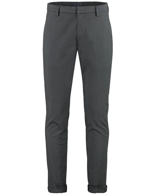Dondup Gray Straight-Leg Trousers for men