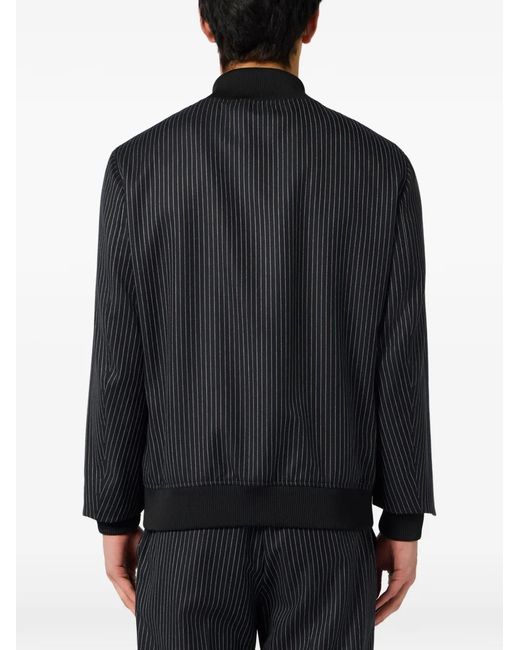 Philipp Plein Black Stripes Tracksuit Jacket for men