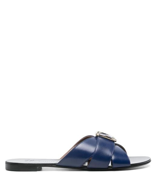 Giuseppe Zanotti Blue Geraldhine Slides