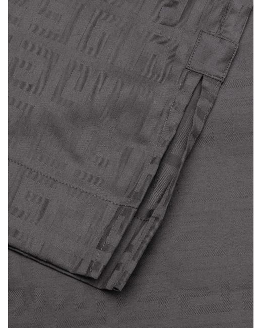 Givenchy Gray Zipped Patterned Shirt for men