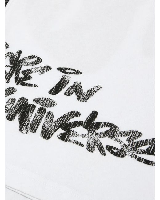 Aape By A Bathing Ape White Moonface-Print T-Shirt for men