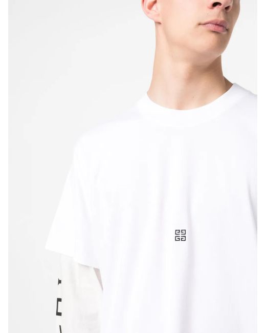Givenchy White T-Shirt À Logo Imprimé for men