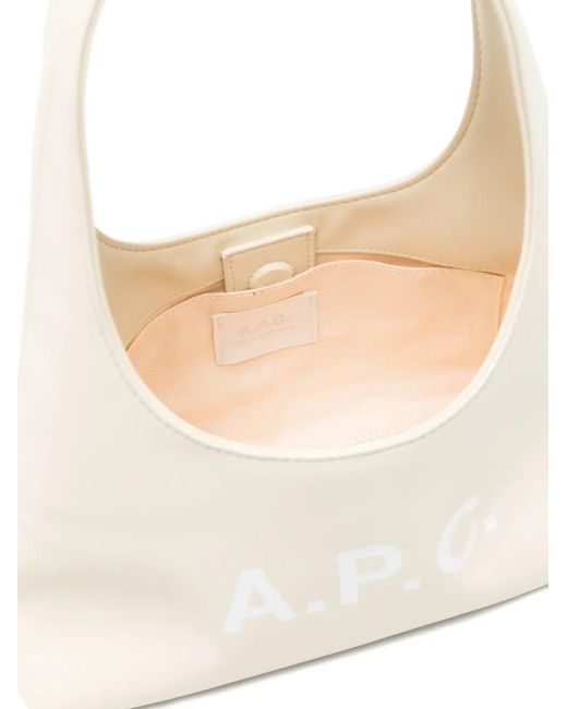 A.P.C. White Baby Ninon Tote Bag