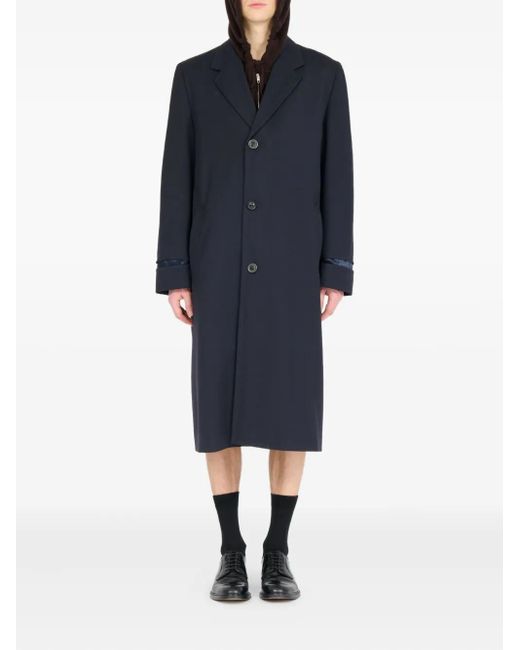 Maison Margiela Blue Button-Front Coat for men