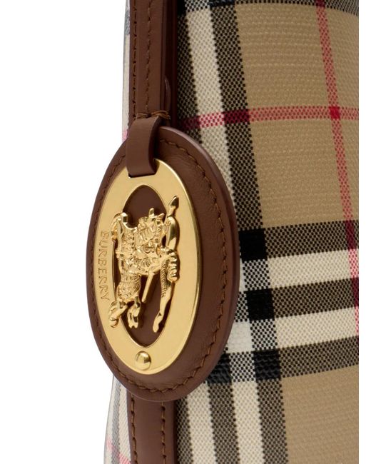 Burberry Natural Small Check Shoulder Bag