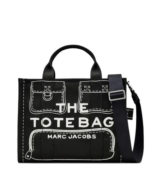 Marc Jacobs Black The Tote Bag Cargo Canvas Tote Bag
