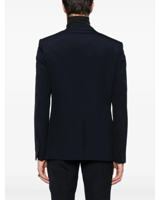 Givenchy Blue Single-Breasted Virgin Wool Blazer for men
