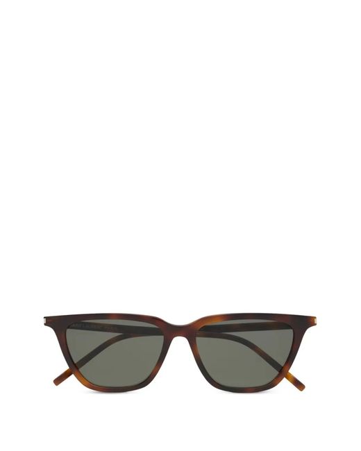 Saint Laurent Gray Sulpine Geometric-Frame Sunglasses
