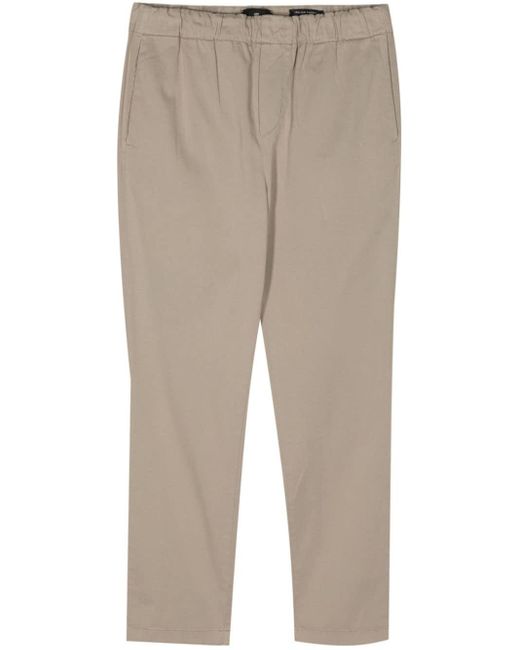 7 For All Mankind Tapered-leg Cotton Trousers in het Natural voor heren