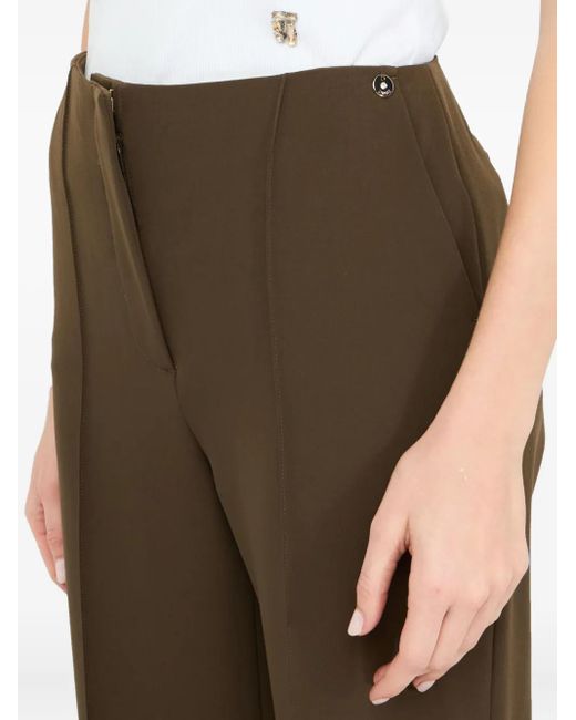 Liu Jo Brown Ausgestellte Hose mit Falten