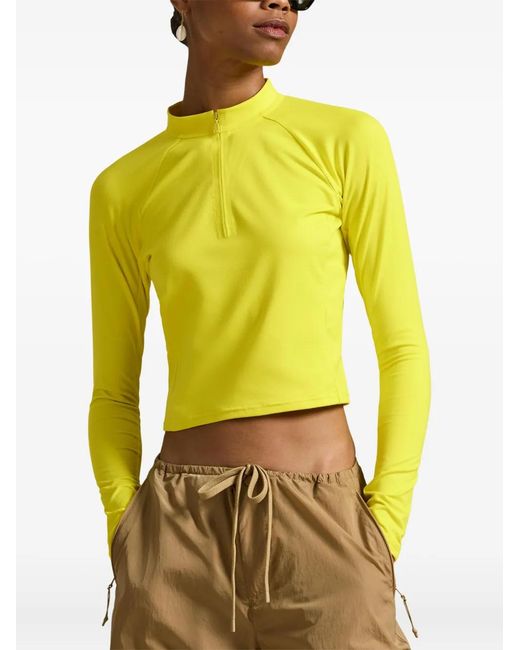 Polo Ralph Lauren Yellow Half-Zip Long-Sleeve Top