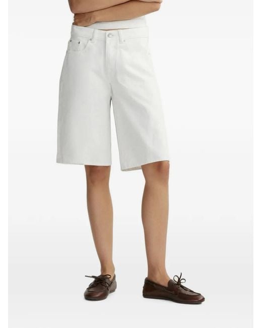 DL1961 White Abby Relaxed Denim Shorts