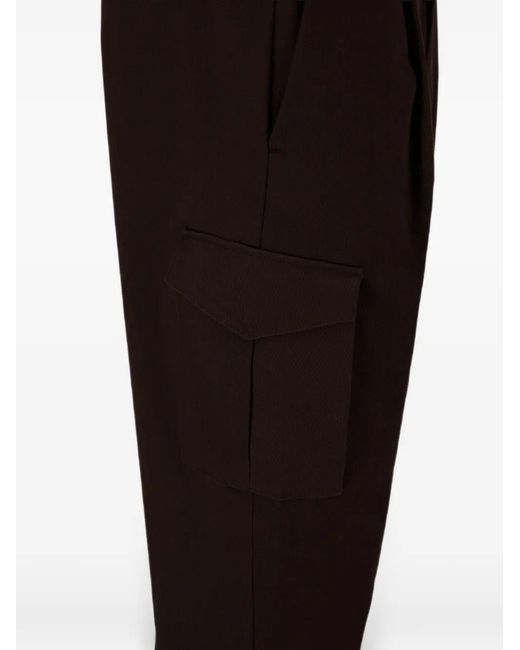 Herno Brown Drawstring Straight-Leg Trousers for men